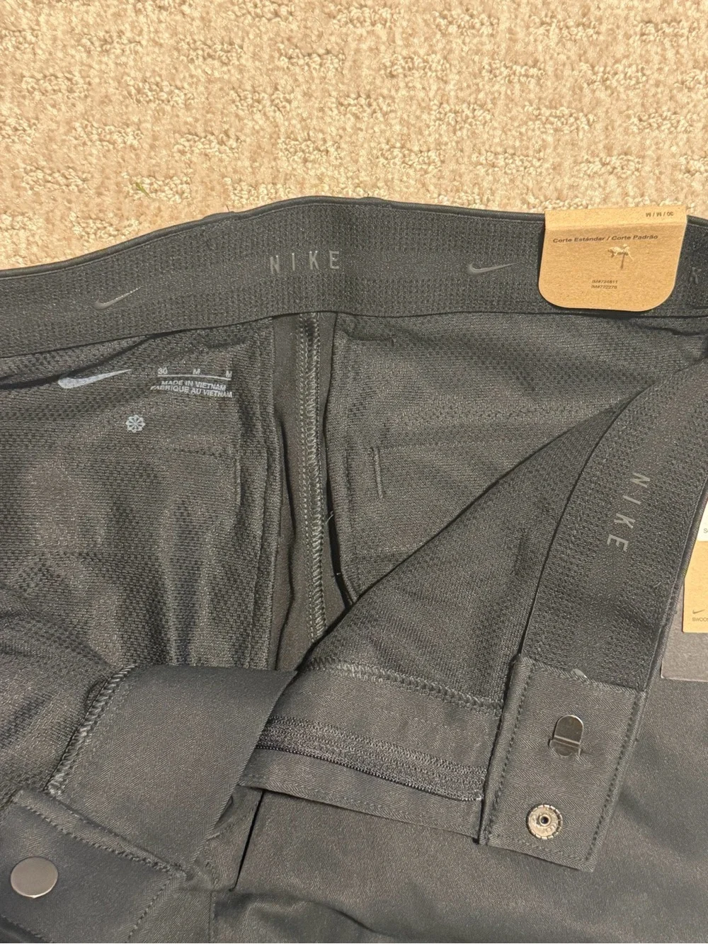Men's black Nike golf shorts
